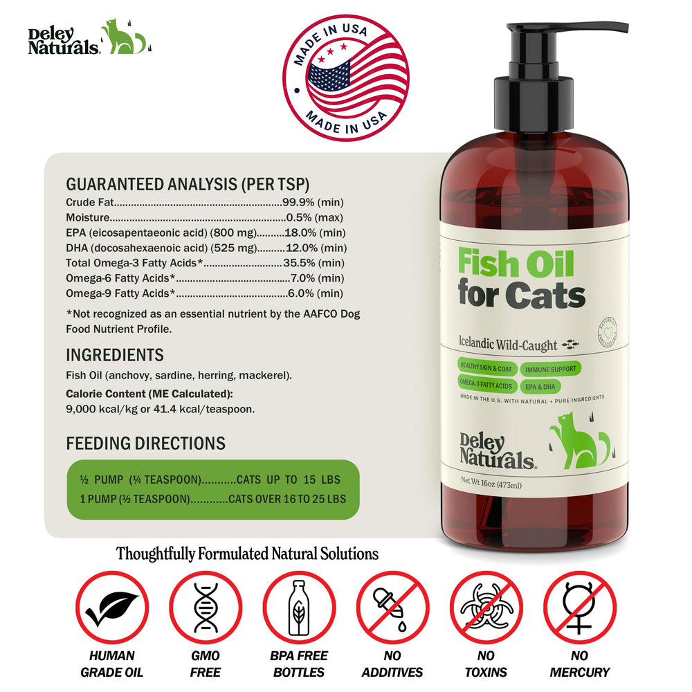 Deley Naturals Wild Caught Fish Oil for Cats holiday gifting option.