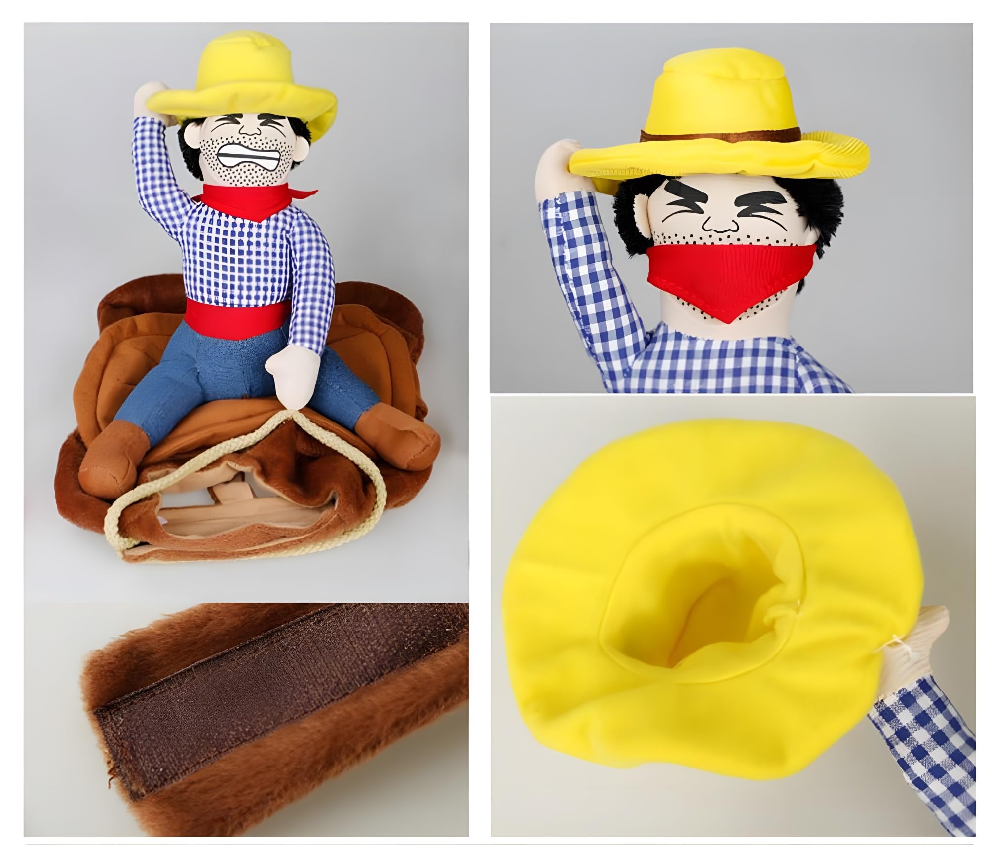 DELIFUR cowboy-rider-dog-costume offers a playful look for photo shoots.