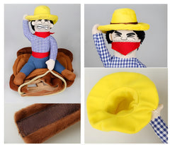 DELIFUR cowboy-rider-dog-costume offers a playful look for photo shoots.