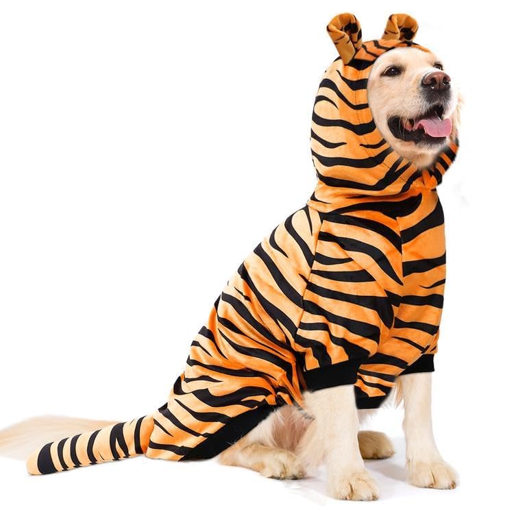 DELIFUR tiger-costume-fabric-detail highlights soft polyester stretch