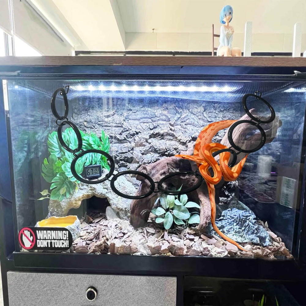 Delllala climbing-chain-toy-assembly shows arches and ladders for small reptiles