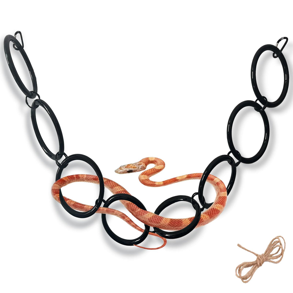 Delllala snake climbing chain toy arch-bridge setup for enrichment and exercise