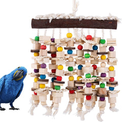 Deloky large bird parrot chewing toy blocks 20x11 inch enrichment image