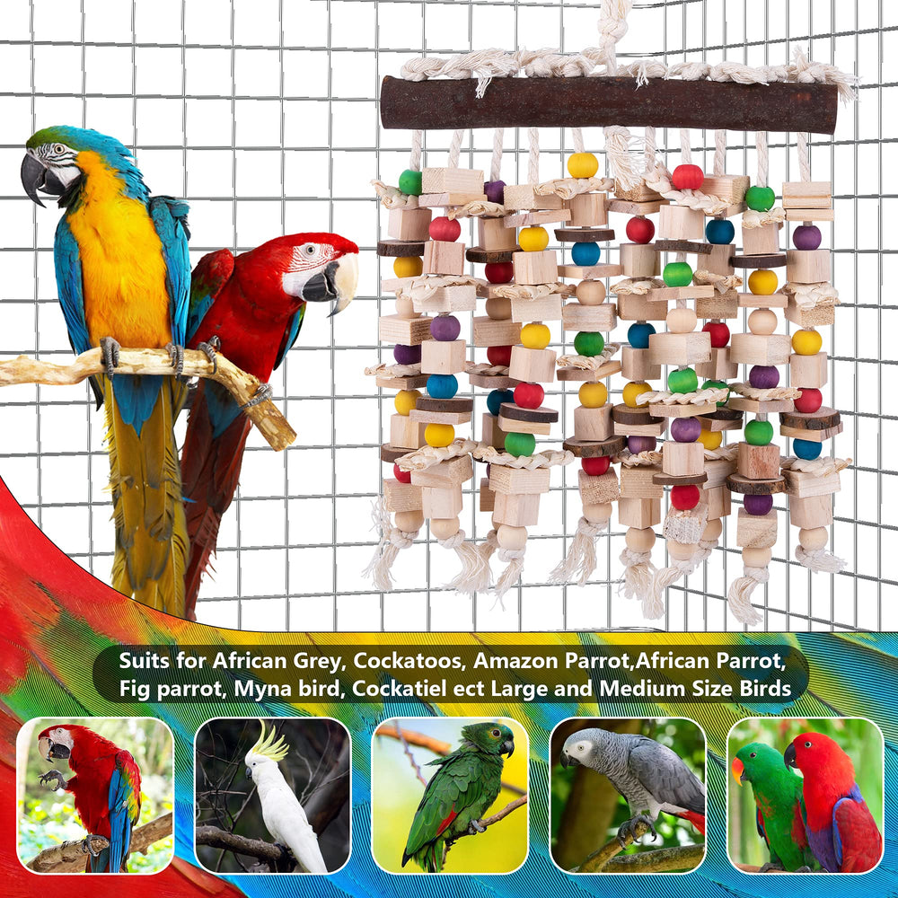 Deloky parrot toy shows rope knots satisfying chewing instincts safely