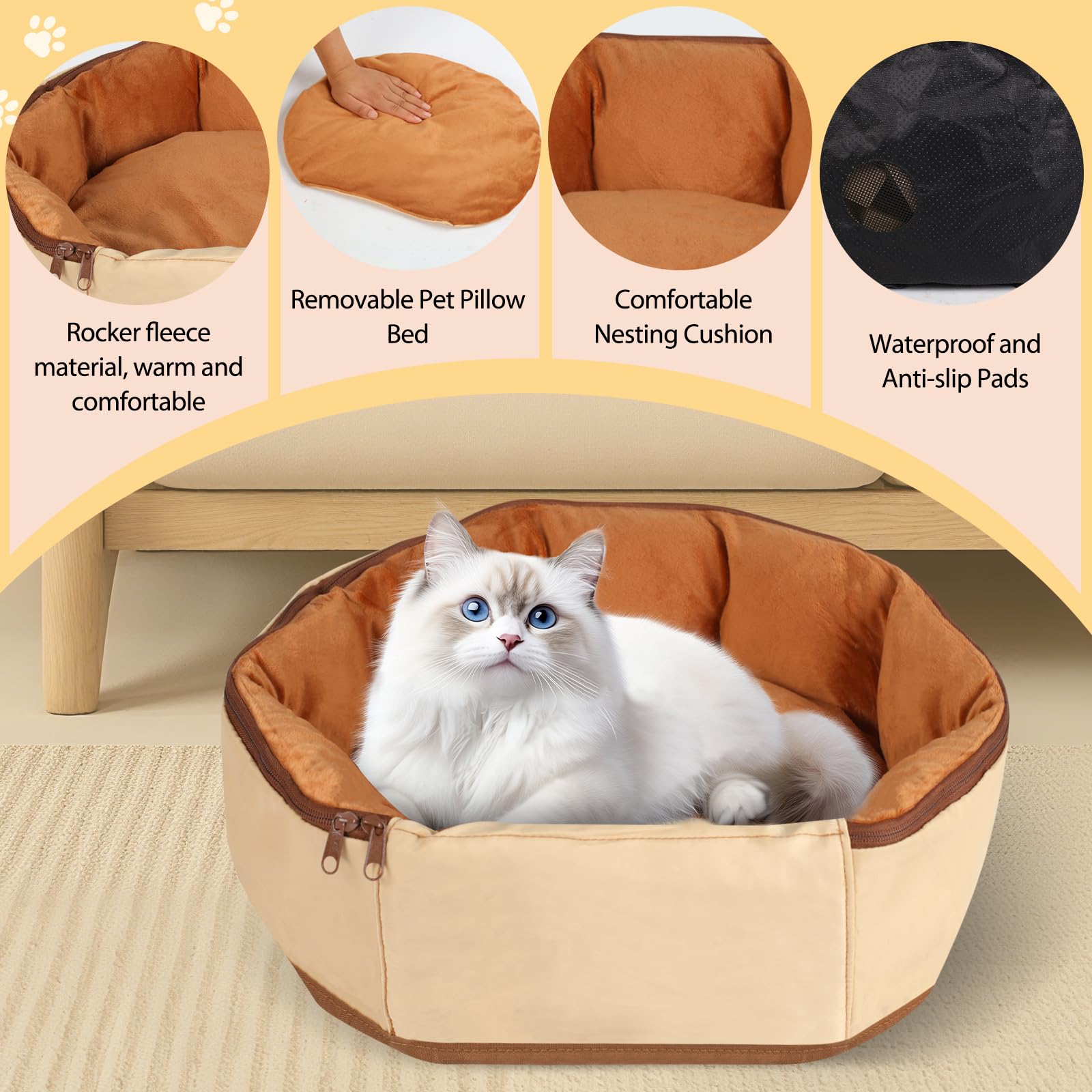 DELOMENPA pet sling front view highlights secure, hands-free mobility.