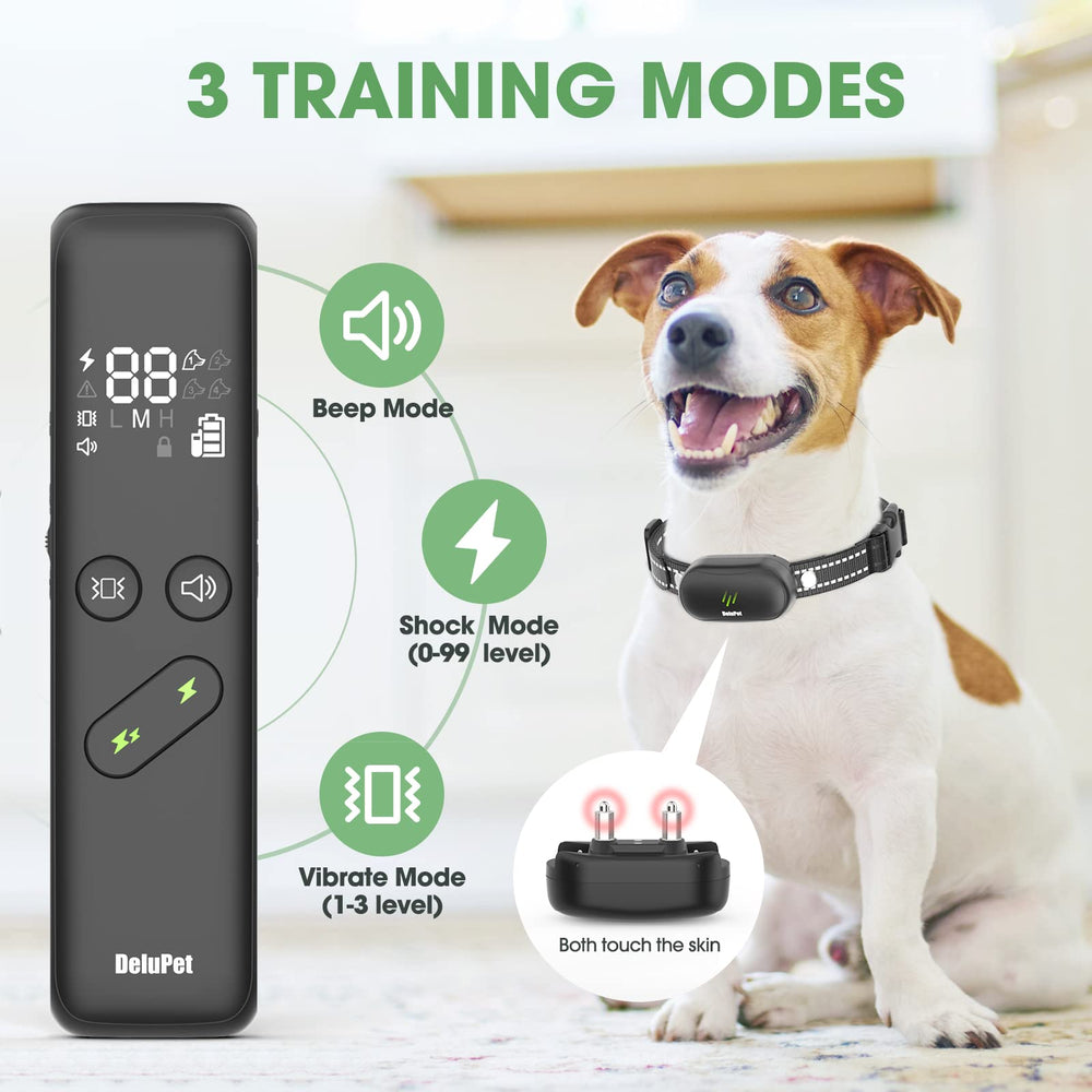 Delupet adjustable neck collar fits dogs 4.5 to 24.4 inches.