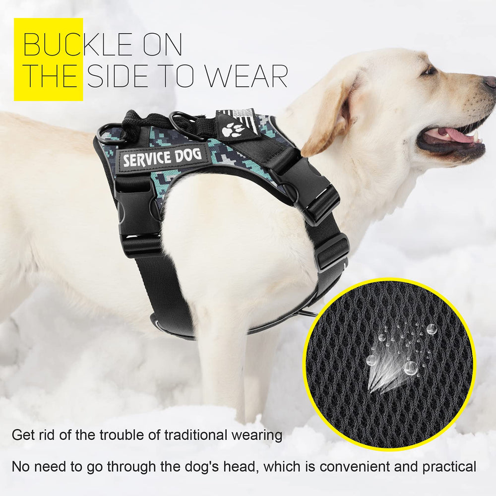 Demigreat service dog harness adjustable straps ensure a snug secure fit