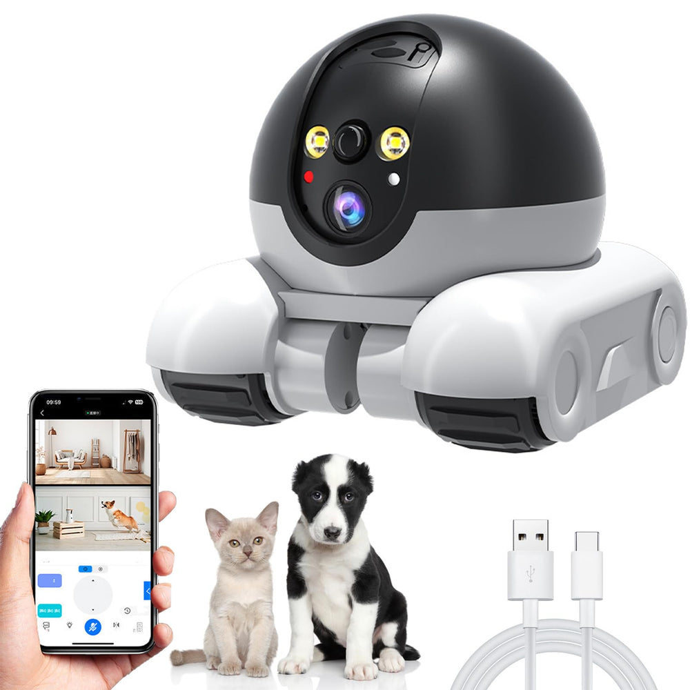 Denash Pet Camera 1080p double lens delivers comprehensive indoor monitoring with fewer blind spots.