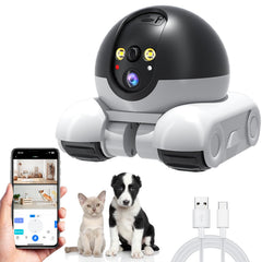 Denash Pet Camera 1080p double lens delivers comprehensive indoor monitoring with fewer blind spots.