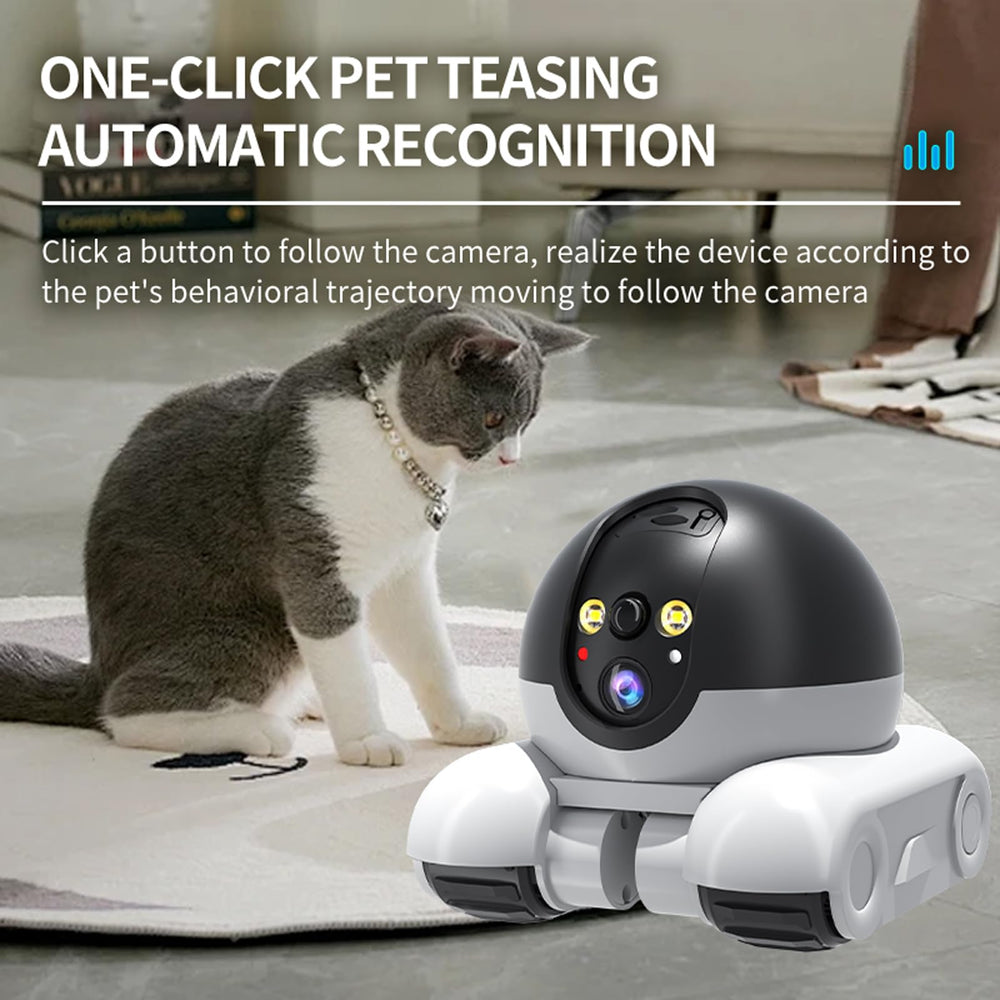 Denash Pet Camera movable track wheels enable flexible repositioning in any room.