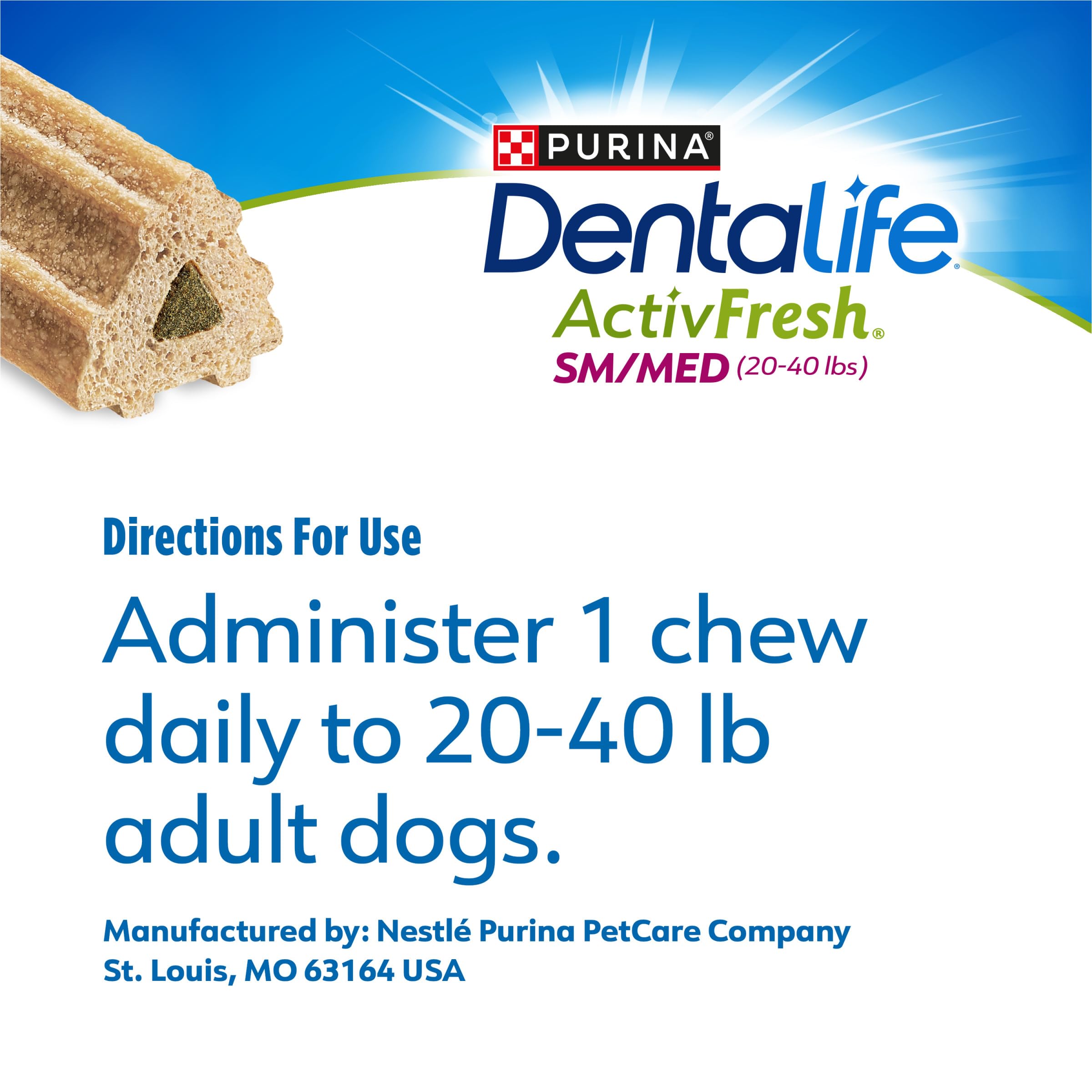 Dentalife ActivFresh after-walk reward for responsible dog care moments.