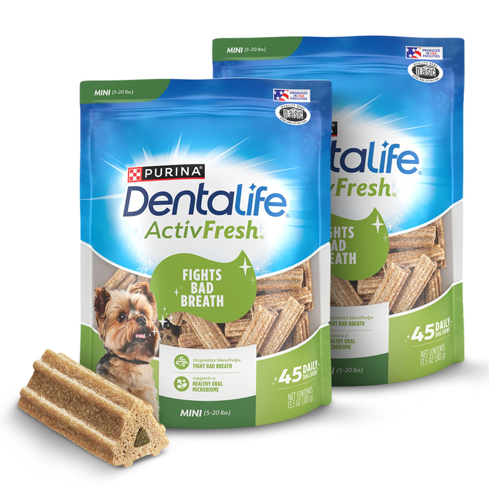 DentalLife ActivFresh two-packs front with resealable bags for freshness