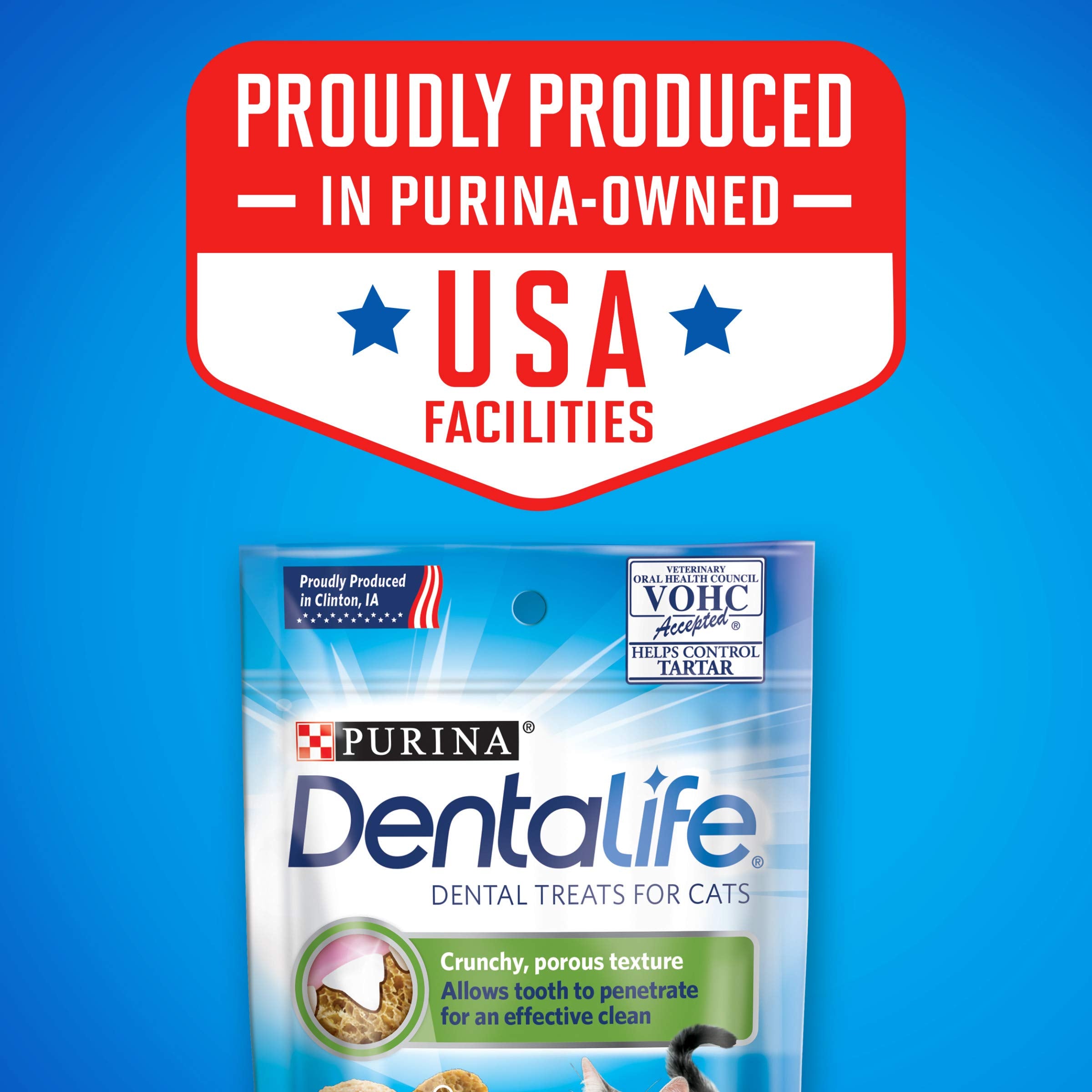 Dentalife Purina DentaLife treats designed to clean all sides of teeth.