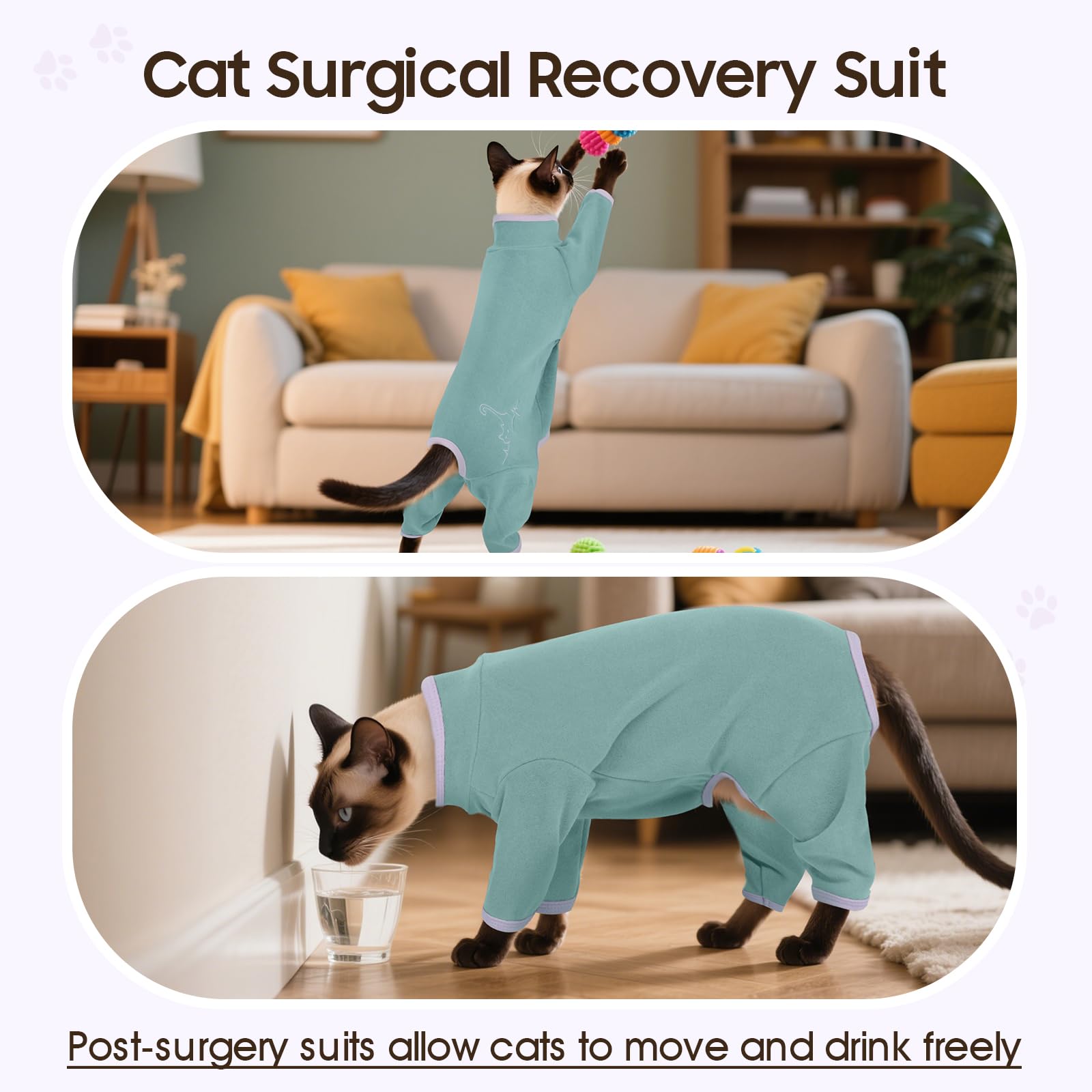DENTRUN cat-onesie-soft-stretchy-fabric delivers breathable daily comfort.