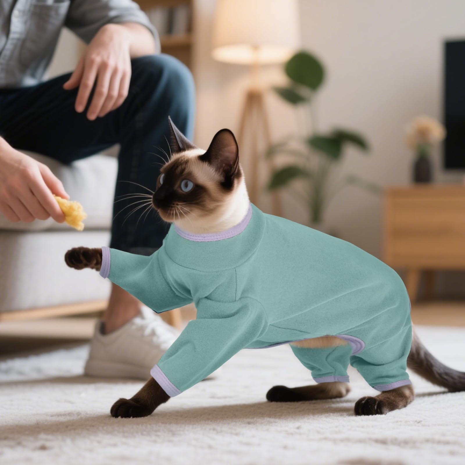 DENTRUN cat-sleep-outfit-cozy-design suits lounging and naps.