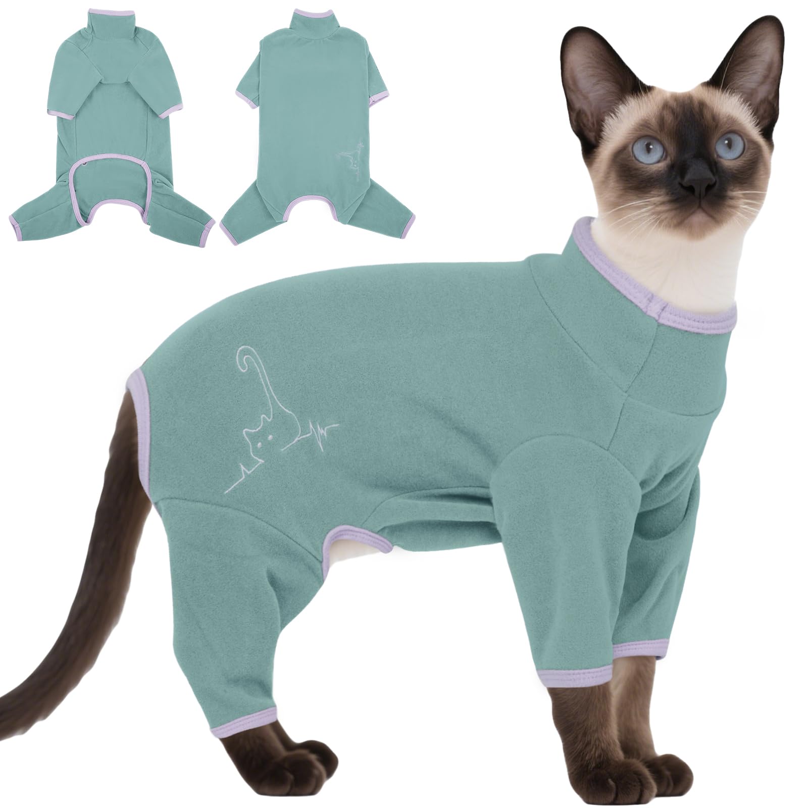 DENTRUN cat-suit full-body-coverage helps keep fur off furniture.