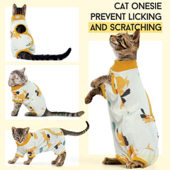 DENTRUN cat recovery suit easy-on-off design simplifies dressing and quick changes.