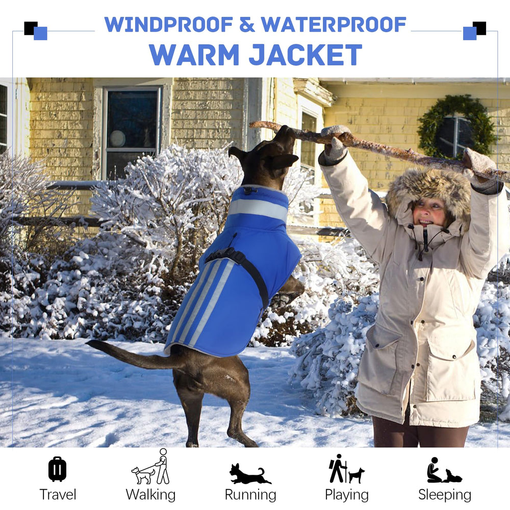 DENTRUN extended-tail coverage winter coat keeping hind area warmer