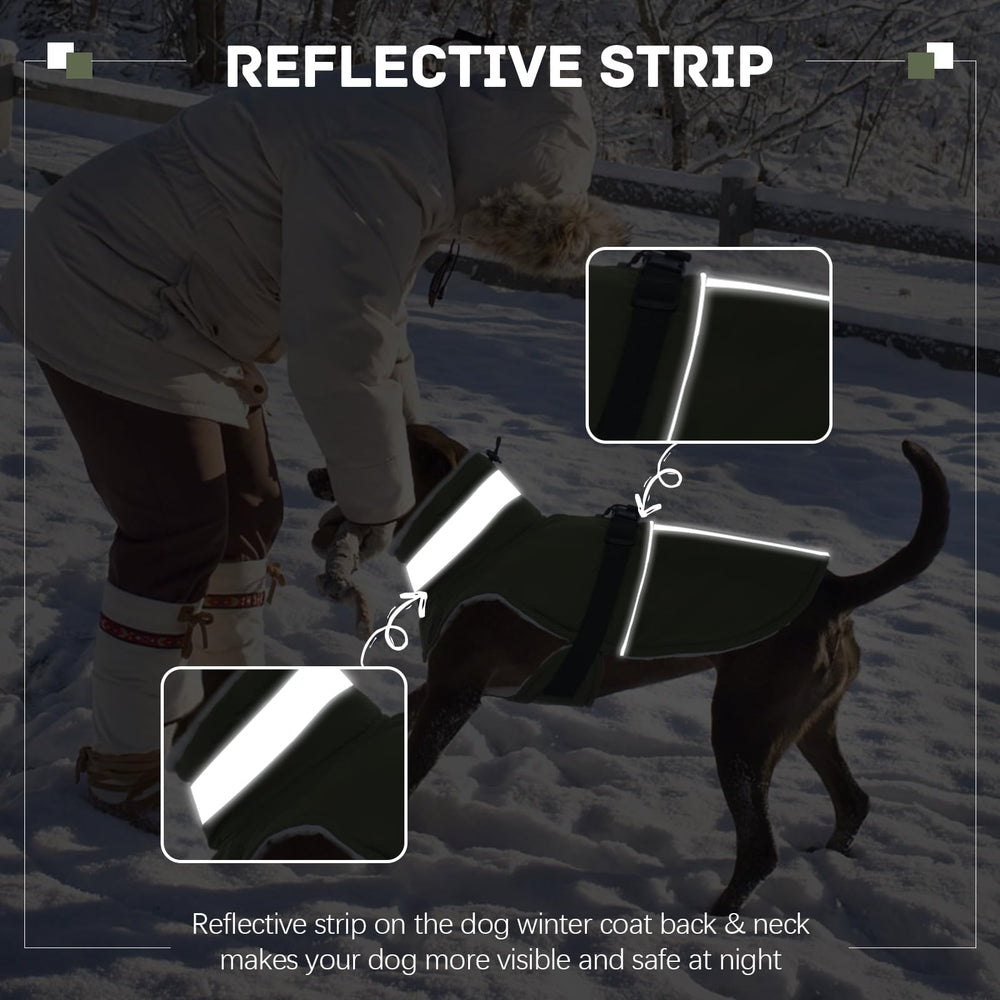 DENTRUN Easy-on-off dog coat with snap buckles for quick dressing.