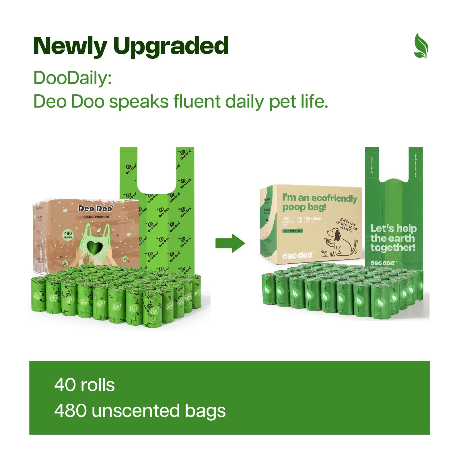 Deo Doo bags for walking dogs and litter cleanup in everyday life.