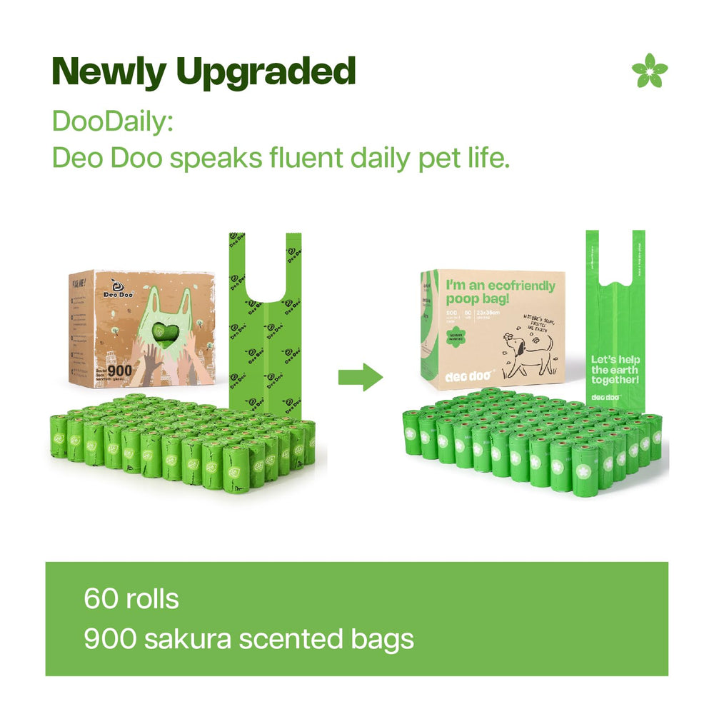 Deo Doo leak-proof dog poop bags for mess-free cleanup
