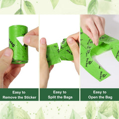 Deo Doo heavy-duty poop bags with easy-tie handles for clean pickup and mess-free disposal.