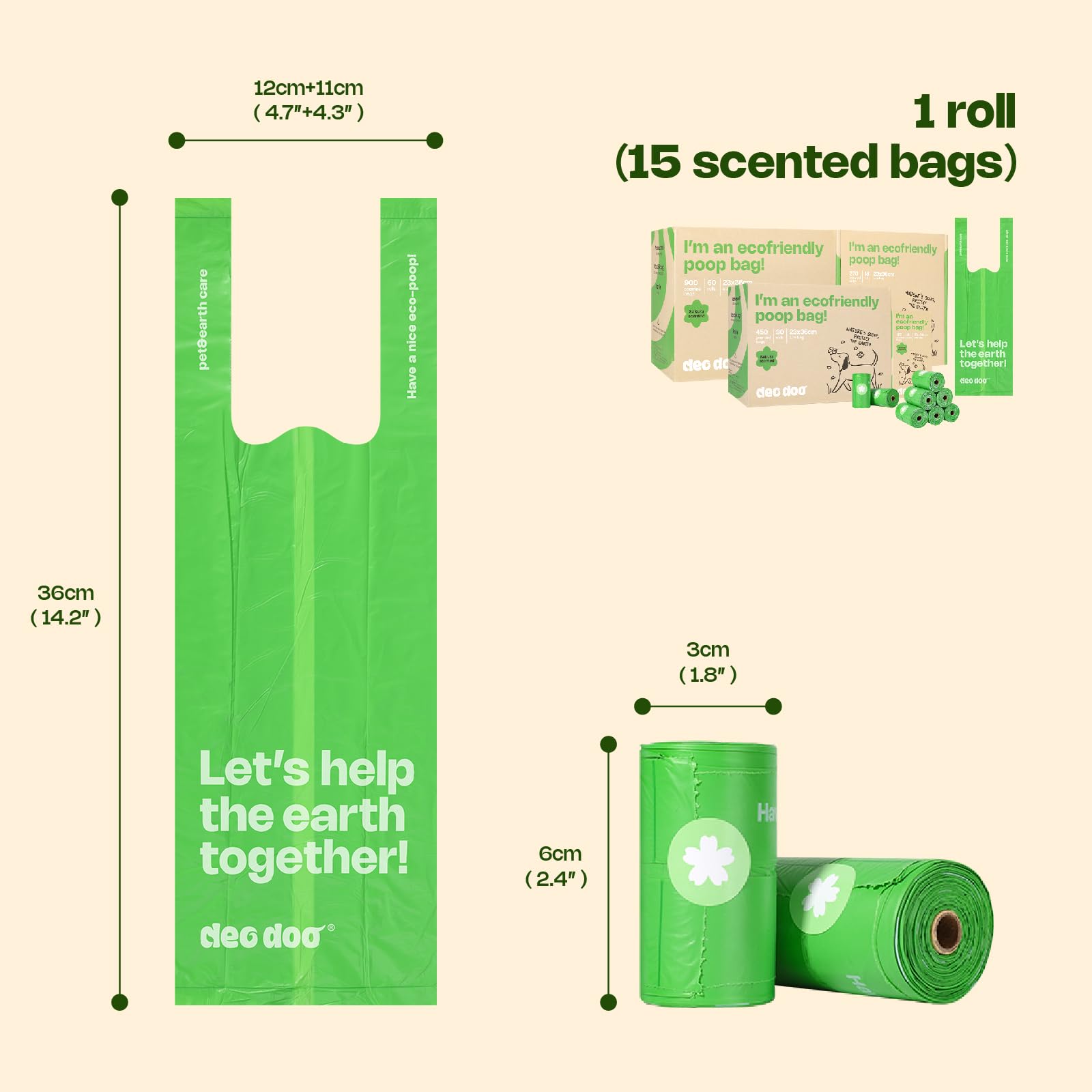 Deo Doo bags fit standard dispensers for quick access