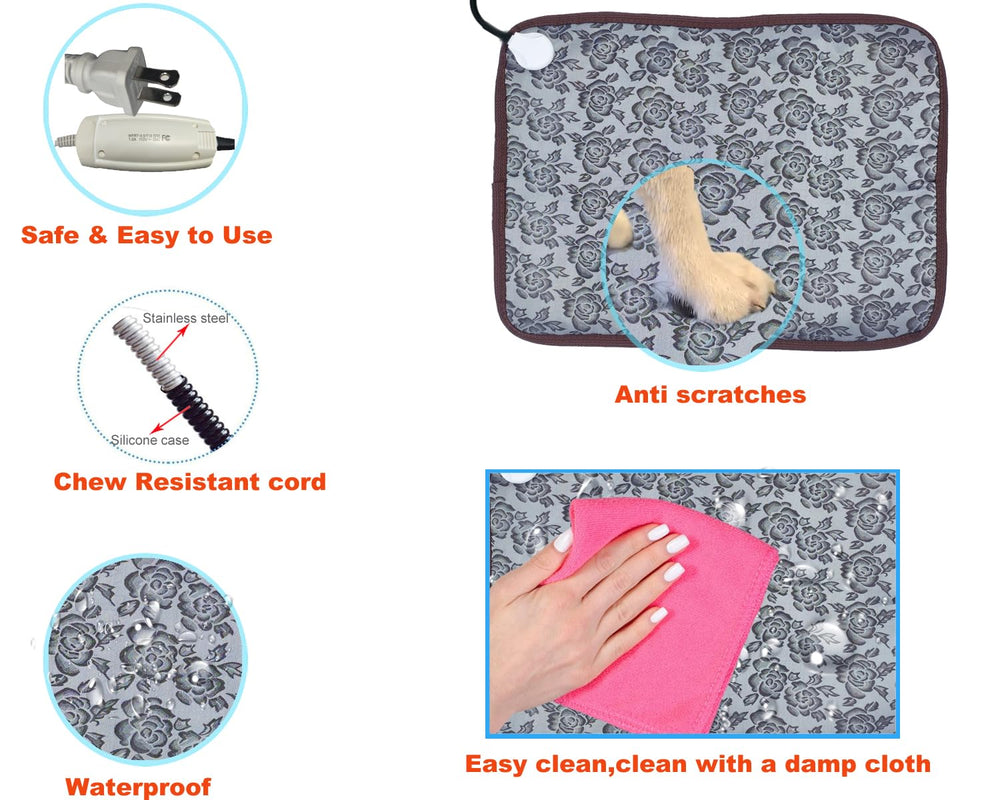 DEOMAN heating pad in outdoor dog house, water-resistant cover for winter shelter