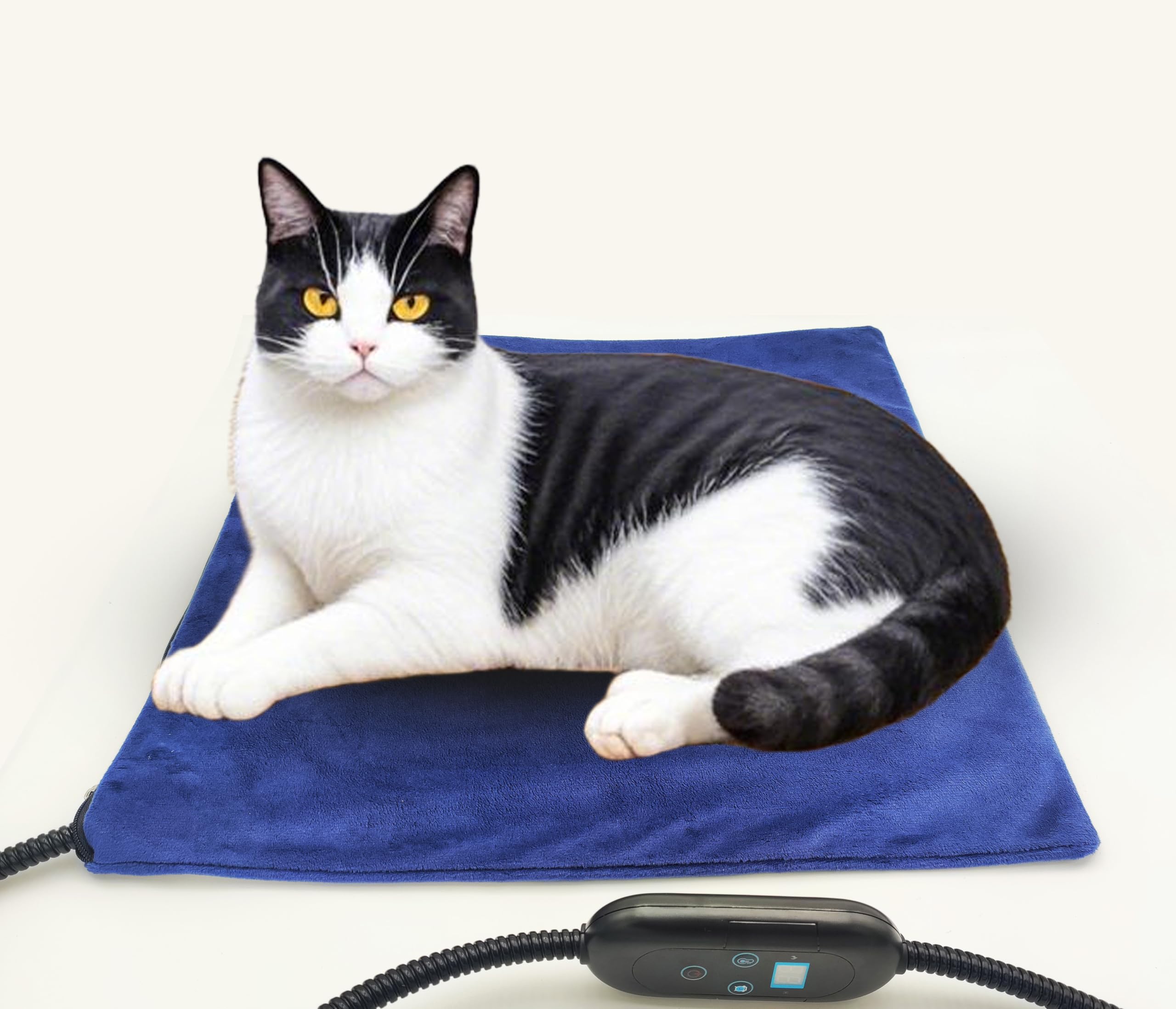 DEOMAN pet heating pad with digital display delivers precise warmth for small pets