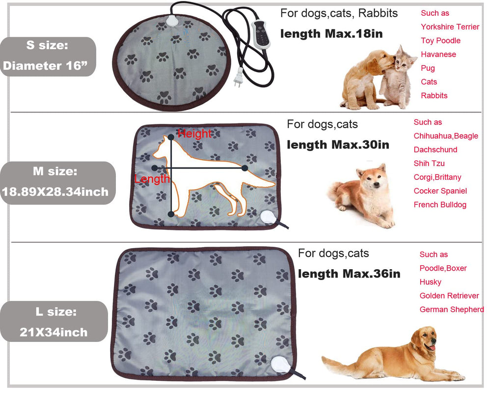 DEOMAN pet heating pad easy-clean PVC surface for quick wipe-down.