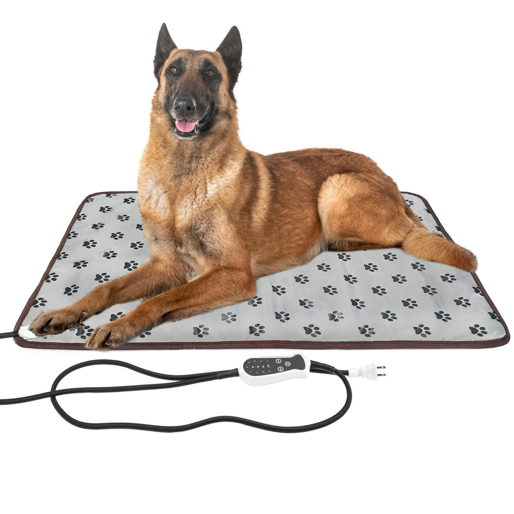 DEOMAN pet heating pad large dog cat setup provides cozy warmth for pets.
