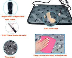 DEOMAN pet heating pad waterproof material closeup highlights easy cleaning.