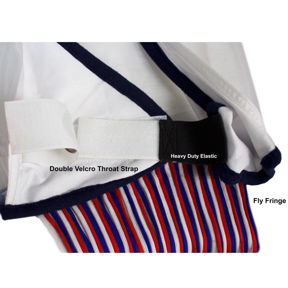 Derby Originals Reflective Safety Fly Mask nose fringe design keeps mask breathable while protecting the face