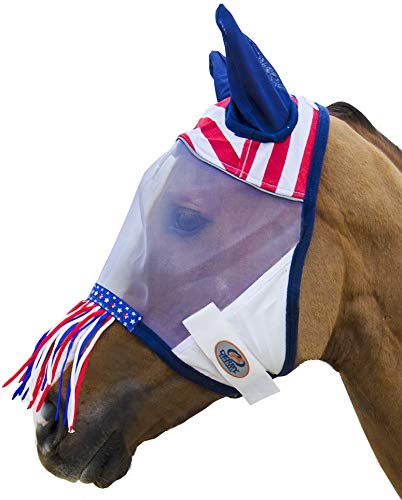 Derby Originals Reflective Safety Fly Mask blocks up to 75% UV rays for sun-sensitive horses