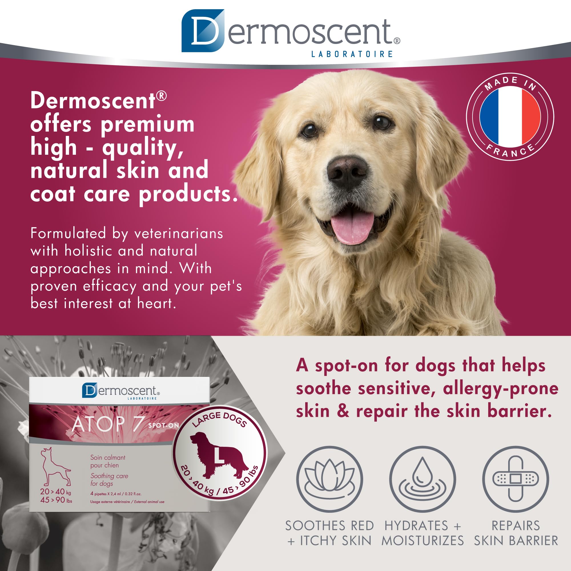 Dermoscent ATOP 7 spot-on skin-barrier-illustration hints at protective care.