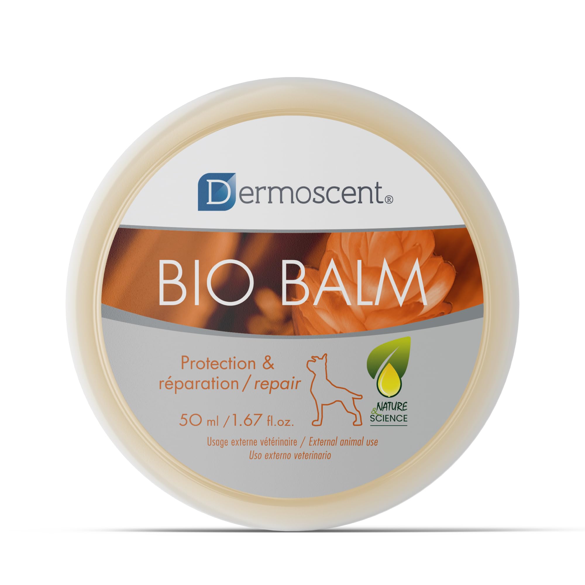 Dermoscent Bio Balm paw-nose-jar: natural paw and nose care for dry, cracked skin.