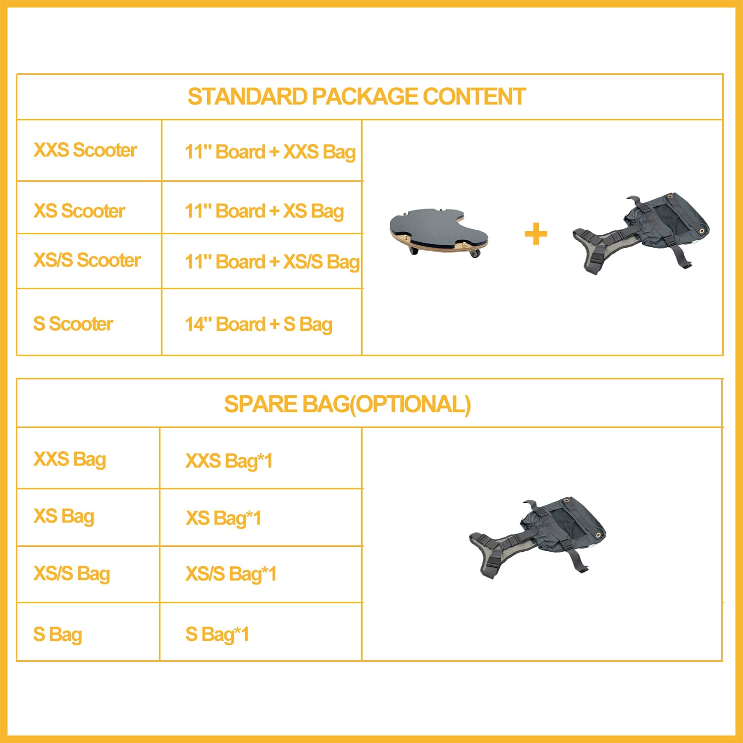 DerYEP size guide helps choose the right fit from XXS to L.