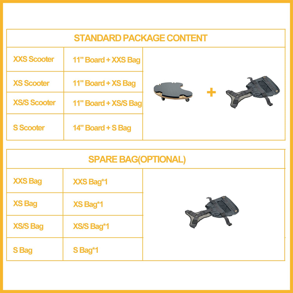 DerYEP size guide helps choose the right fit from XXS to L.