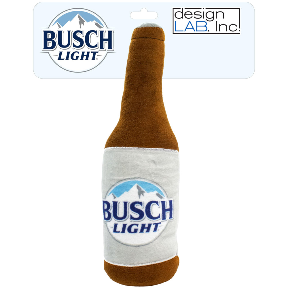 design LAB, Inc. Busch Light 12in plush bottle toy for interactive fetch and cuddling