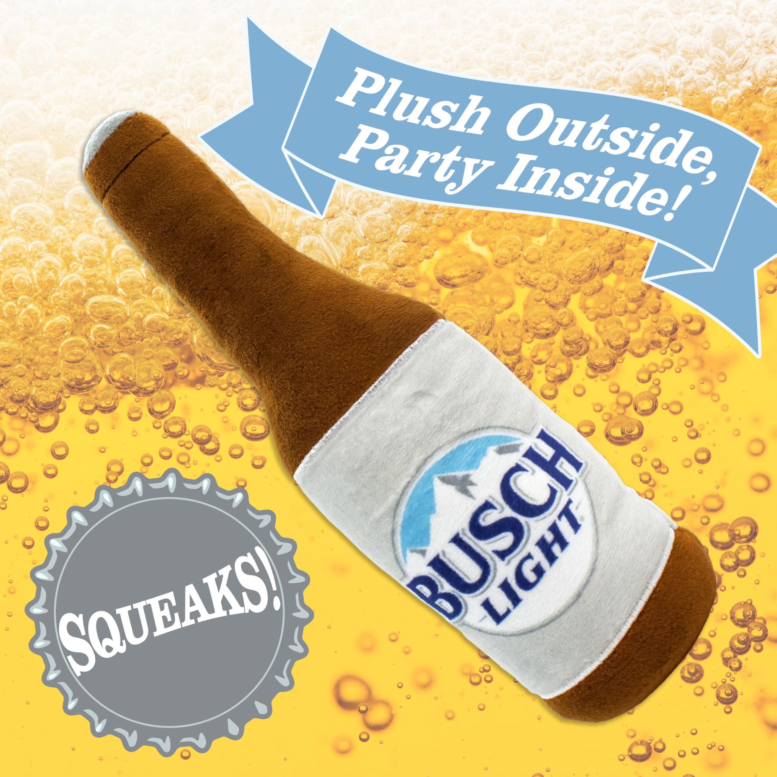 design LAB, Inc. Busch Light toy squeaker invites lively play and engagement