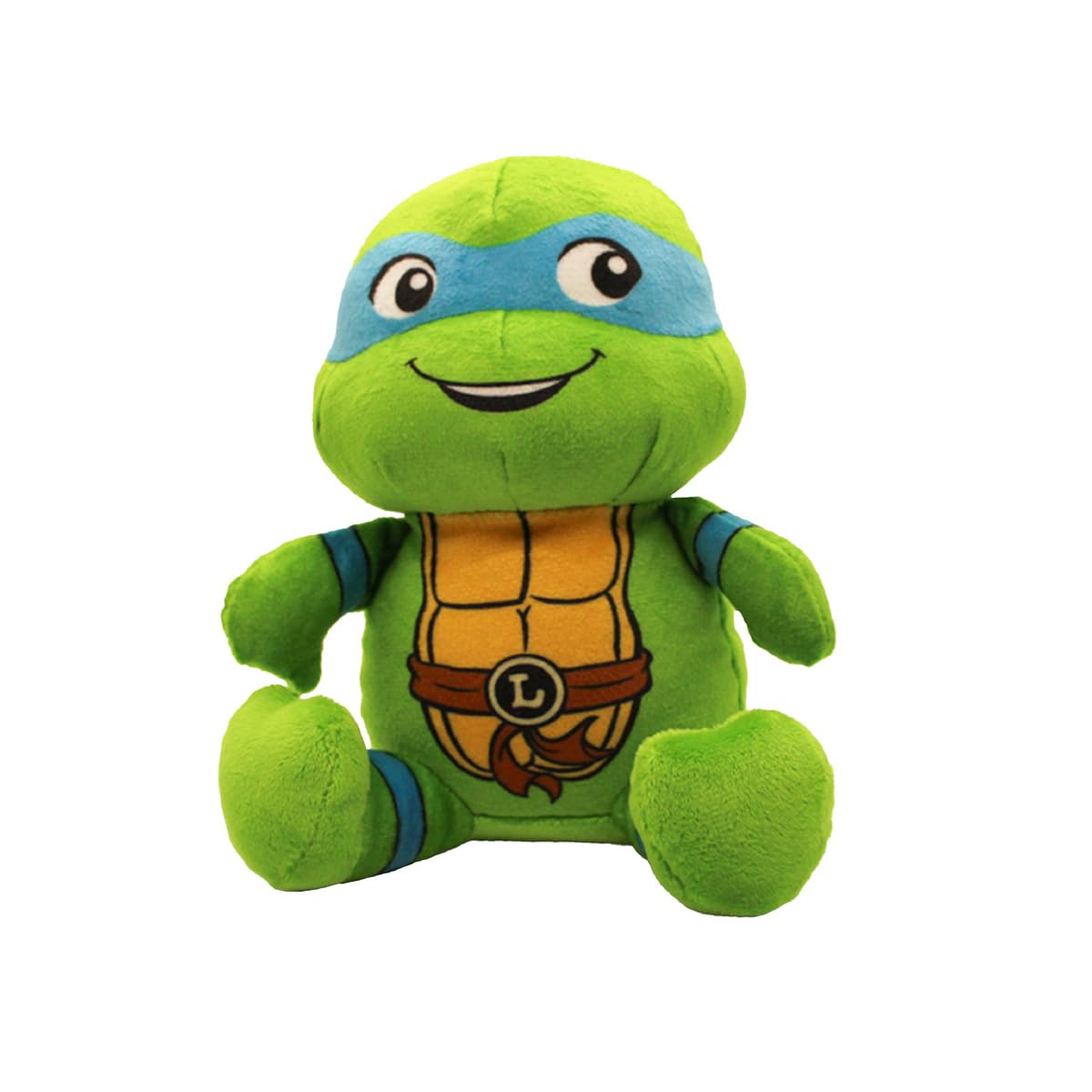 design LAB, Inc. TMNT Leonardo toy squeaky excites dogs during indoor play.