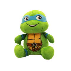 design LAB, Inc. TMNT Leonardo toy squeaky excites dogs during indoor play.