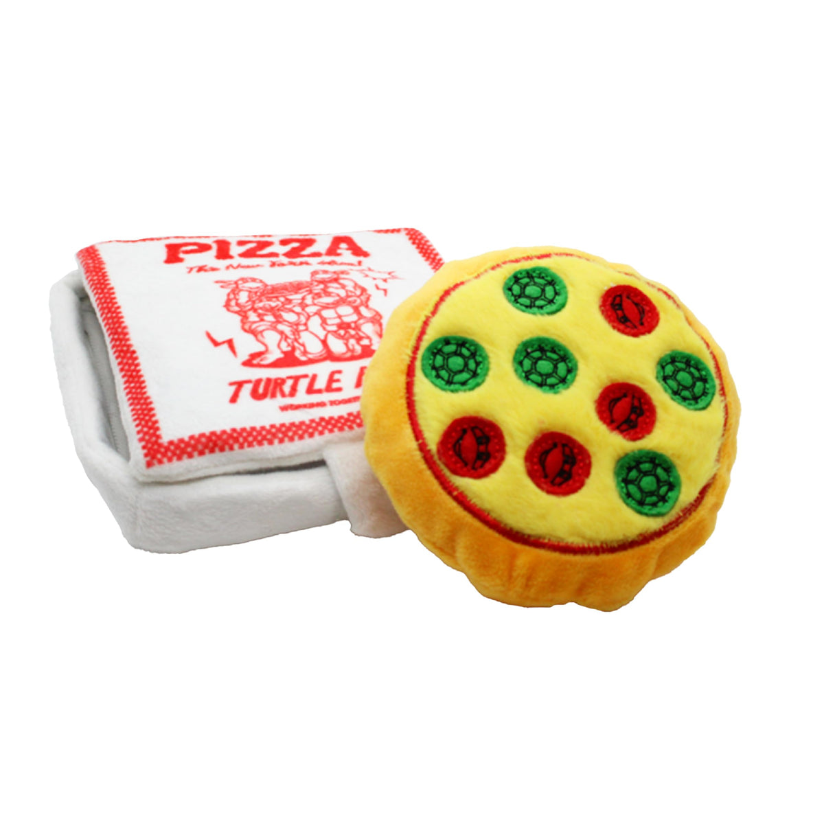 design LAB, Inc. TMNT nesting pizza box toy shows interactive play and durable plush.