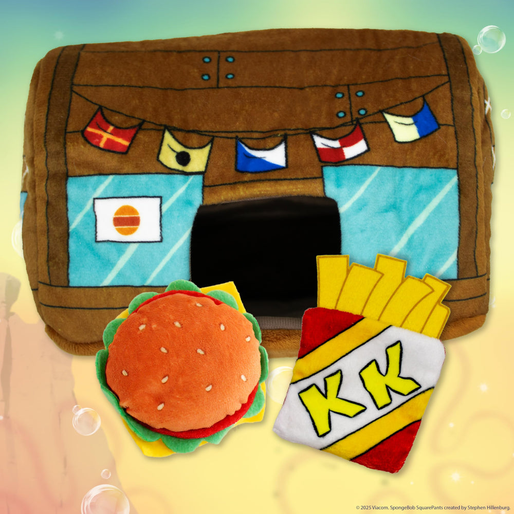 Design Lab Spongebob crinkle texture plush adds varied feel and sound