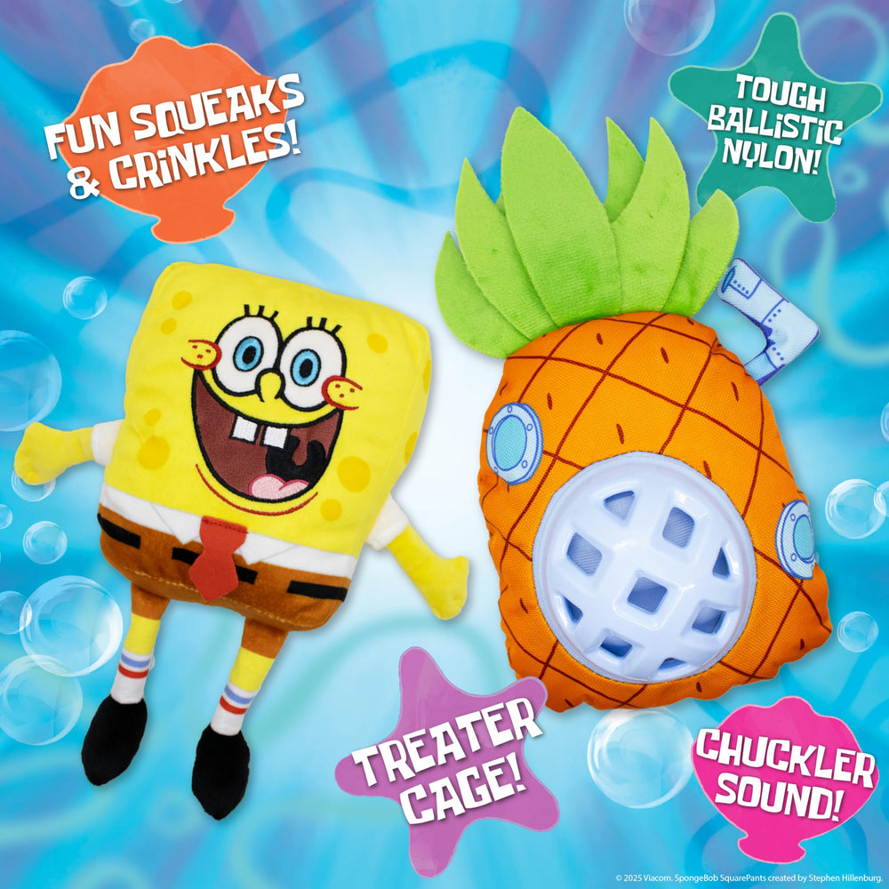 design LAB SpongeBob and pineapple 2-pack for fetch and cuddle