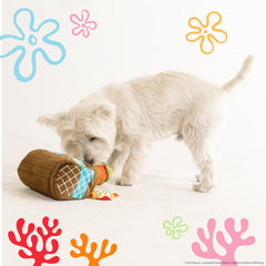 Design Lab Spongebob squeaker plush enhances interactive digging and chasing play