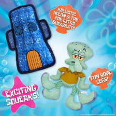 design LAB Inc Squidward squeaker toy: built-in squeaker to enhance fetch and play