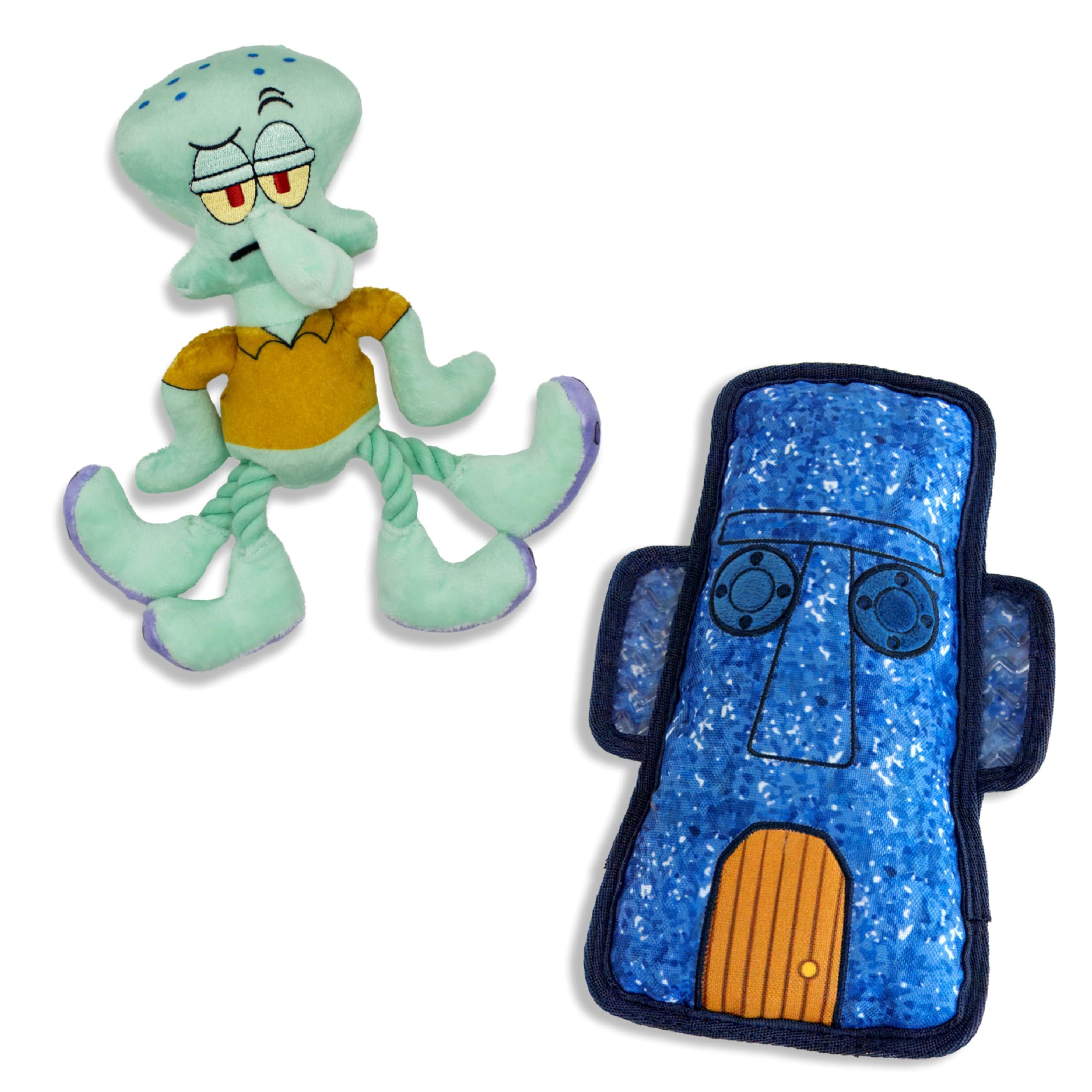 design LAB Inc SpongeBob Tiki house toy: durable rope for tug-of-war and chew sessions