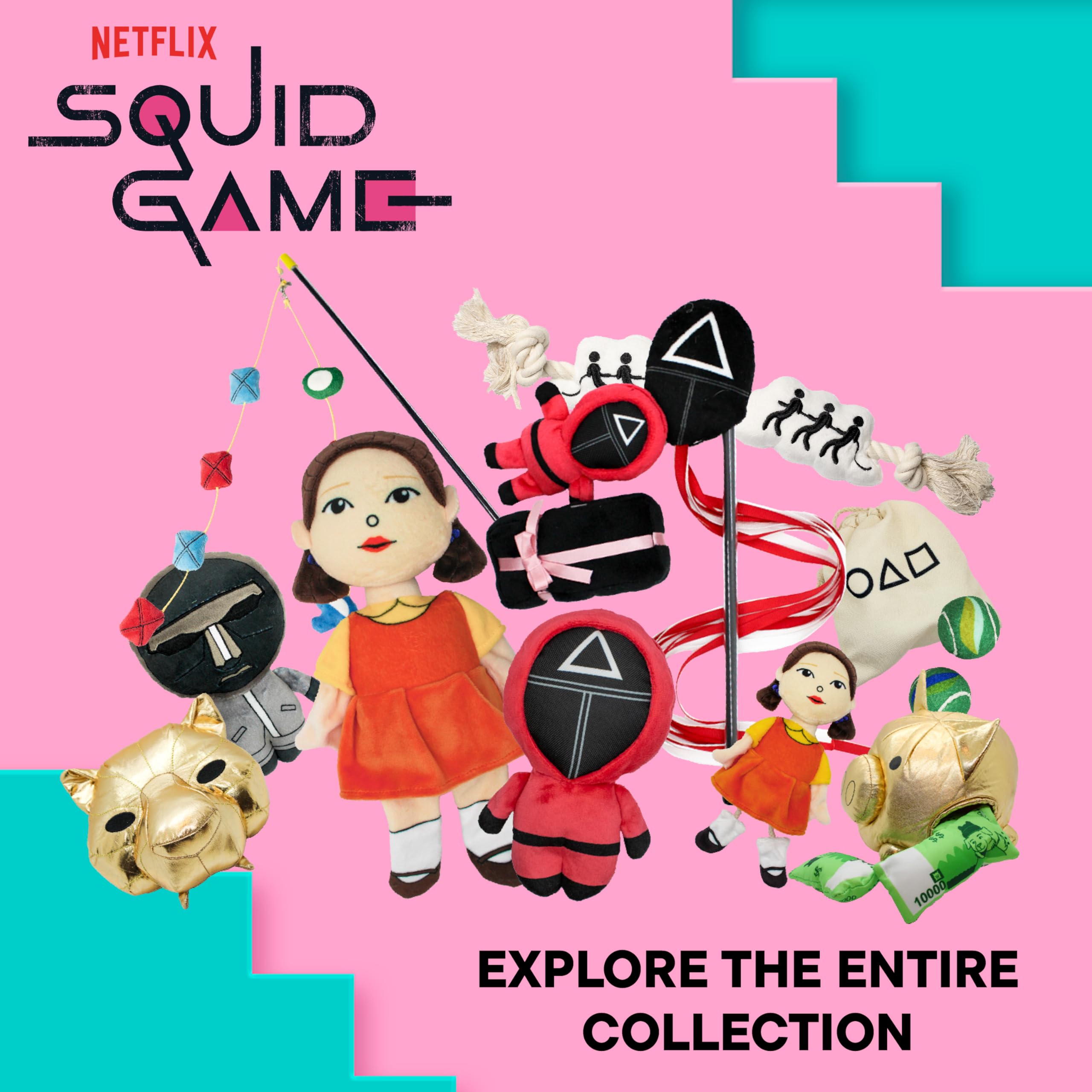 design LAB Squid Game official merch dog toys for fans
