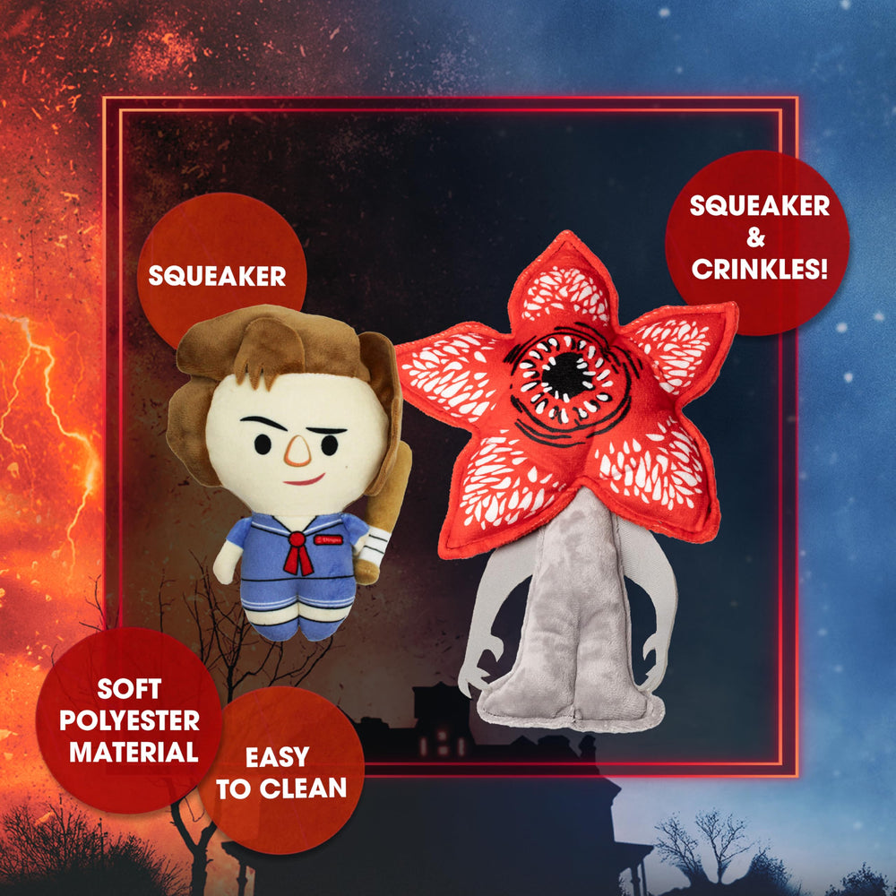 design LAB Stranger Things Demogorgon plush toy ideal for safe indoor fetch and cuddles.